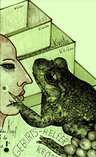 Illustration zum Text Der Kuss des Krötenamnnes von Gisela Zies, Berlin