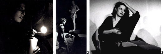 Szenenfotos zu den Theaterstücken Die Schlange aber und Die weiße Rabe von Gisela Zies, Berlin